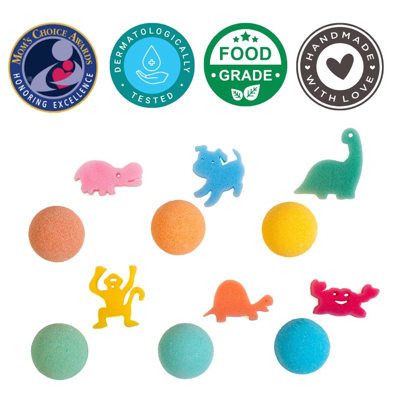 Kids bath bomb Sprudels with surprise sponge toys