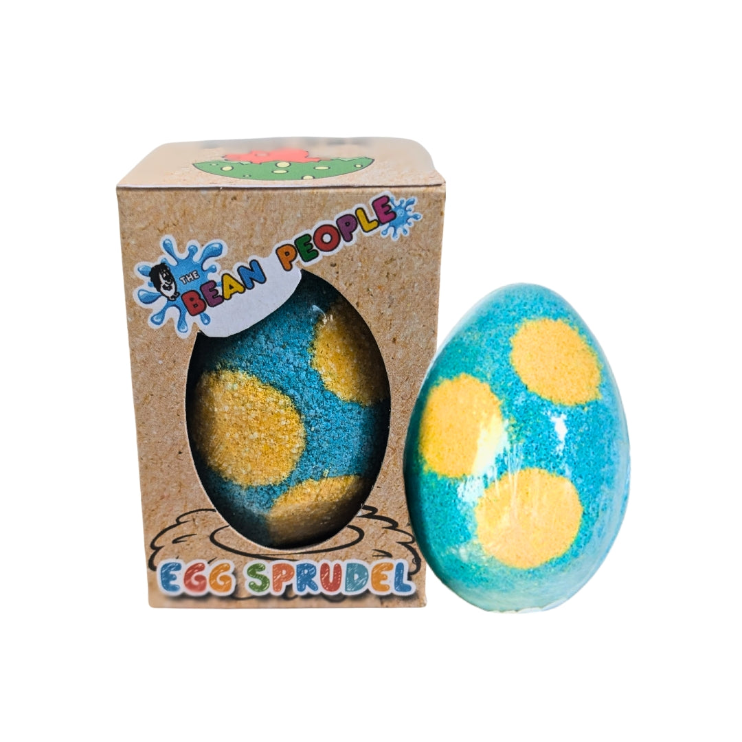 Dino Egg Bath Bomb Sprudel with a surprise sponge dinosaur