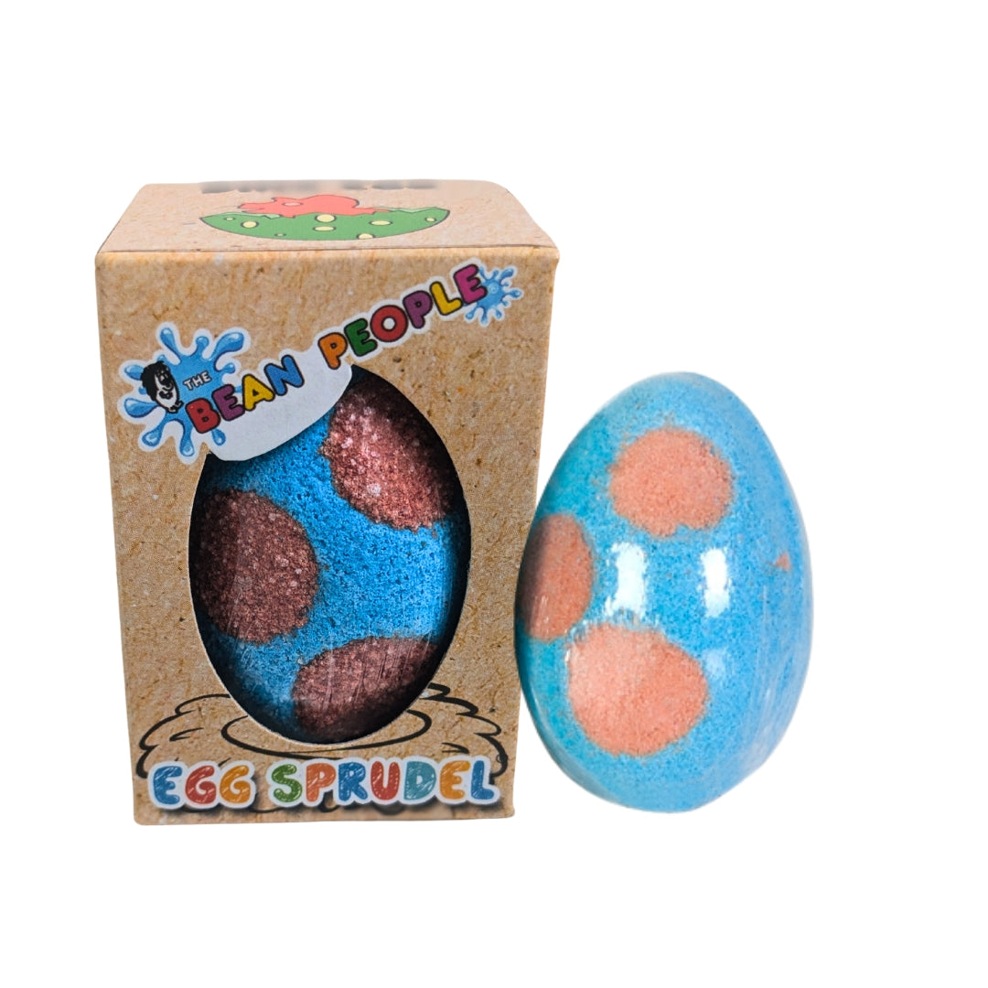 Dino Egg Bath Bomb Sprudel with a surprise sponge dinosaur