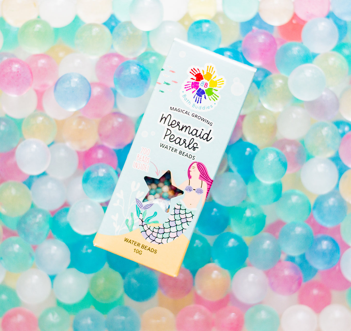 Mermaid Pearls water beads for sensory play