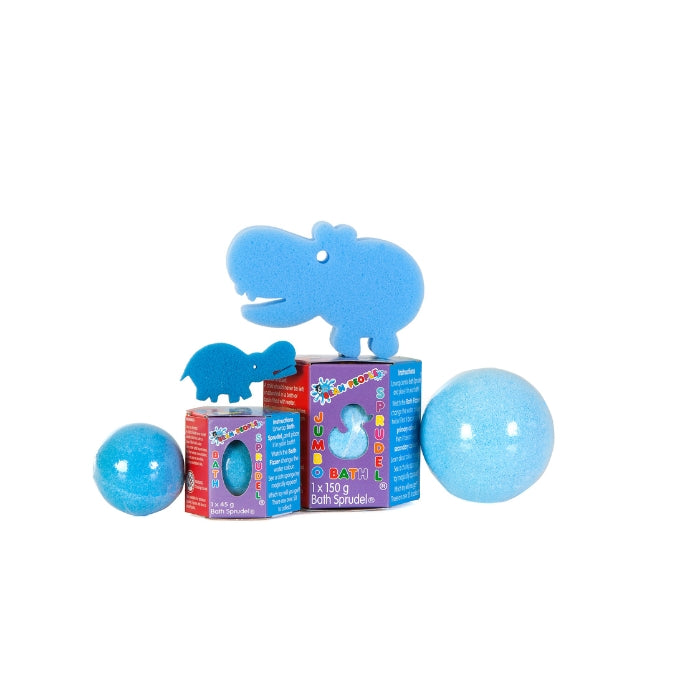 Jumbo and single kids bath bombs size comparison