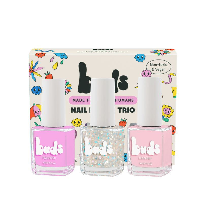 Buds Pink & Sparkle Trio kids nail polish