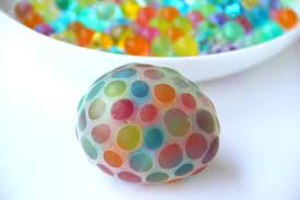 Water beads used to make a squishy stress ball