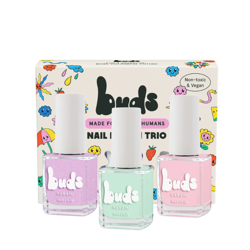 Buds Pastels Trio kids nail polish box