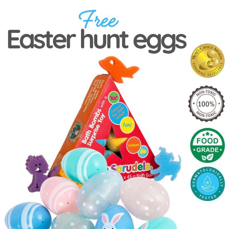 Kids Bath Bomb Sprudels® | 6 Pack - FREE EASTER HUNT EGGS!