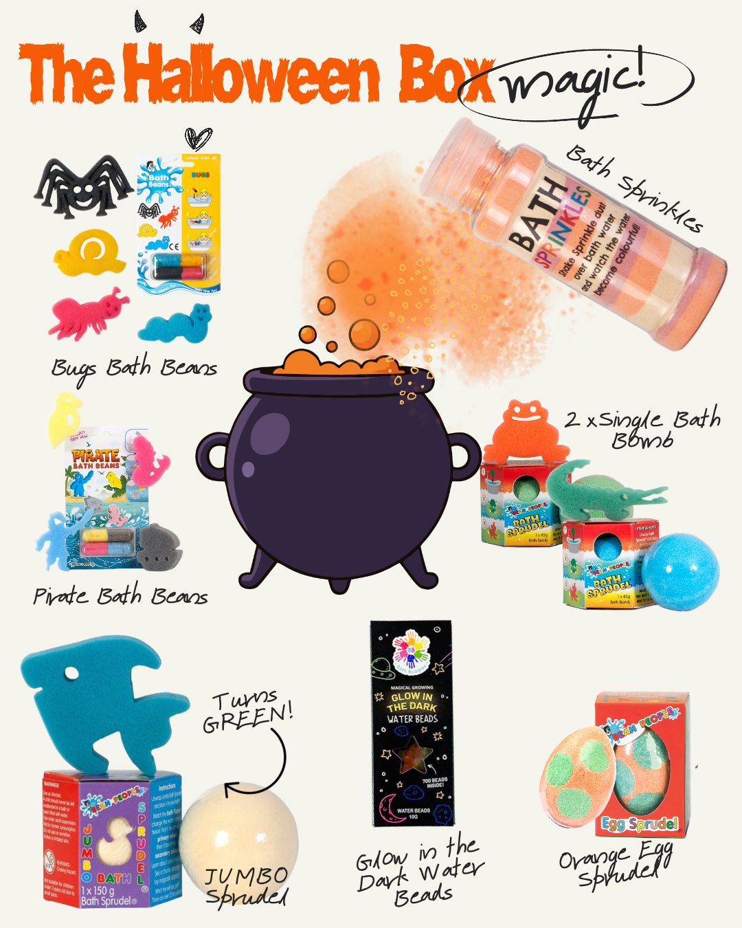 Contents of the Halloween Bargain Box