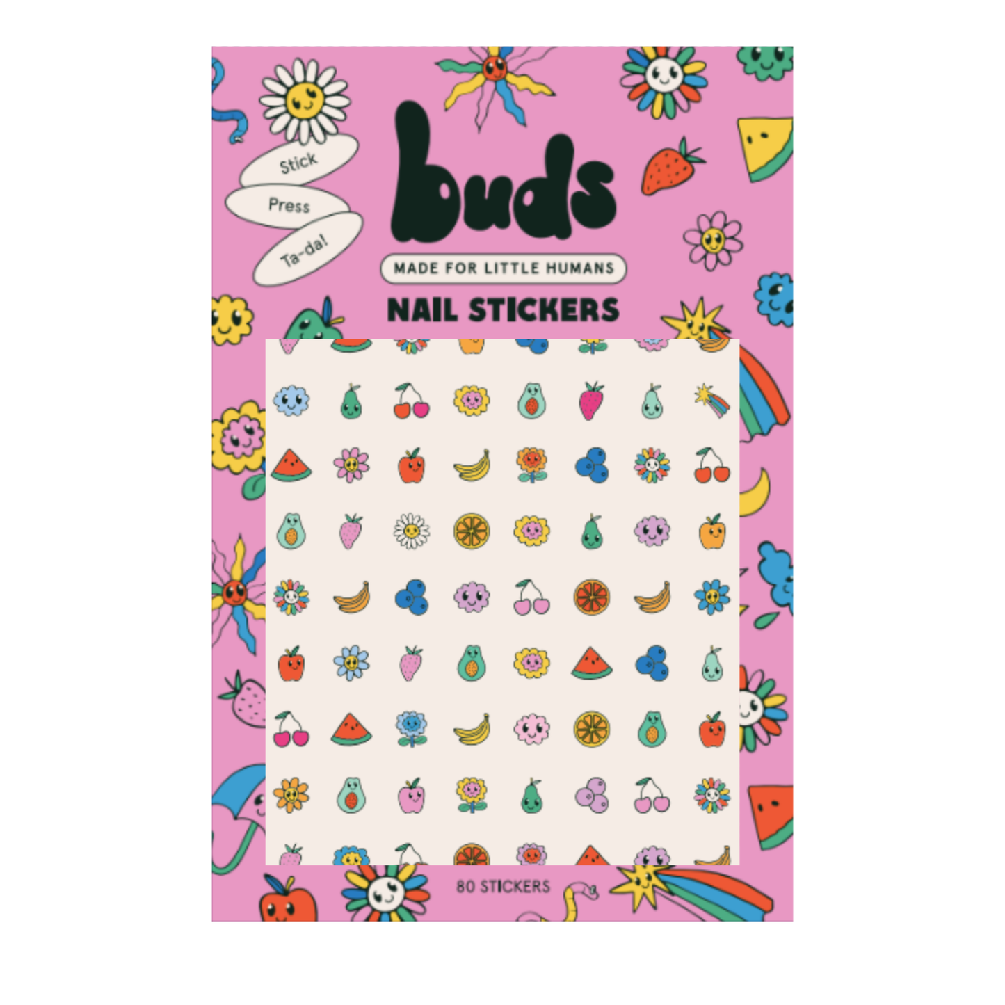 Nail Stickers pack of 80 - Fancy Fruits