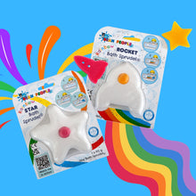 Load image into Gallery viewer, Rainbow ROCKET and STAR Bath Bomb Sprudel® | Set of 2
